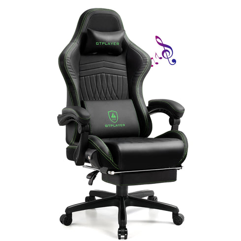 GTPLAYER Gaming chair Ergonomic Gaming armchair Desk chair PC Footrest loudspeaker Music Office chair up to 150kg