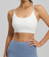 Six-string Cross Back Sports Bra for Women-summer Thin Style Spandex/Polyester UV protection Suitable for Yoga Fitness