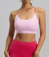 Six-string Cross Back Sports Bra for Women-summer Thin Style Spandex/Polyester UV protection Suitable for Yoga Fitness