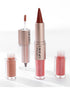 Black Brown Tapered Lip Liner Contour Pencil Double Head Mirror Plumping Lip Glaze Crystal Lip Gloss Sexy Red Lips Tint Makeup