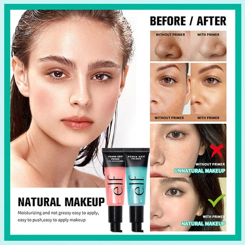 Elf Makeup Base Gel Primer 24ml for Dry Skin - Highly Moisturizing, No Pilling & Natural Finish, Hydrating Lightweight Formula