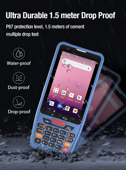 IP67 4 Inch Waterproof Industrial Rugged PDA Handheld Android PDAs Portable Data Terminal NFC Data Collector for Inventory