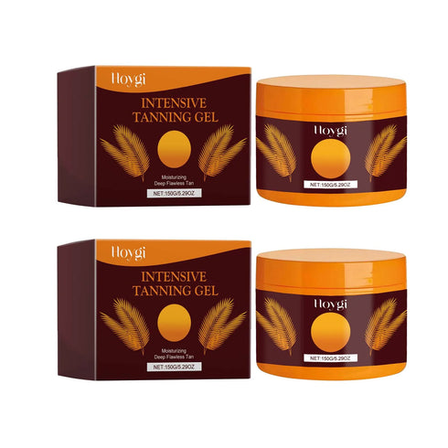 Sunless Tanning Gel Intensive Self Tanner Face Body Natural Bronzer Wheat Moisturizing Hydrating Summer Sunbed Self Fake Tan Gel