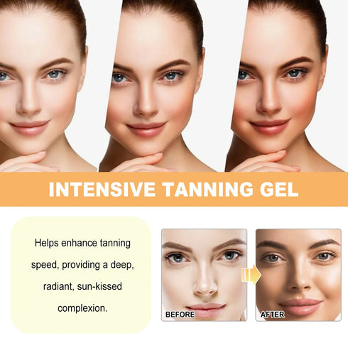 Sunless Tanning Gel Intensive Self Tanner Face Body Natural Bronzer Wheat Moisturizing Hydrating Summer Sunbed Self Fake Tan Gel