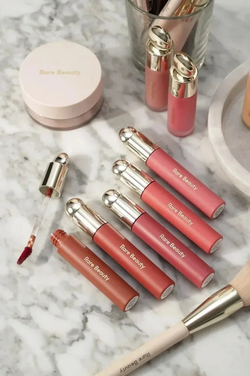 Rare Beauty Melting Cream Blush Makeup Matte Pearlescent Texture Glitter Blush Highlighter Bright nourish moisturize Lip Gloss
