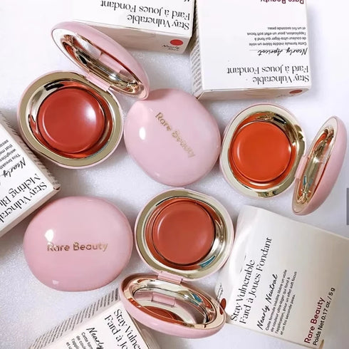 Rare Beauty Melting Cream Blush Makeup Matte Pearlescent Texture Glitter Blush Highlighter Bright nourish moisturize Lip Gloss
