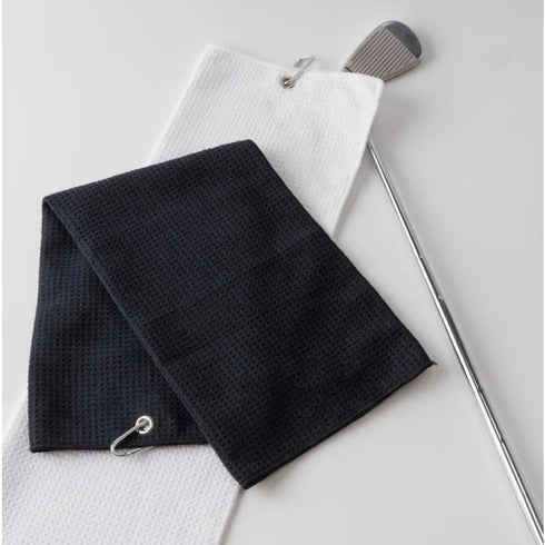 40*60CM Cotton High Water Absorption Microfiber Cleaning Towels Golf Towel with Carabiner Hook Cleans Clubs Golf Training Aids