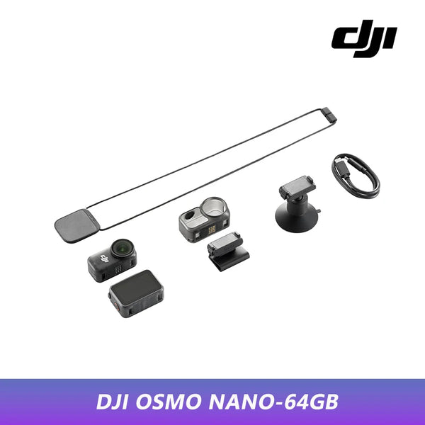 DJI Osmo Nano Bundle Standard 128G / 64GB Petite Camera Vlog 4K/60fps & 143 ° Wide FOV All-New 1/1.3 "Sensor Dual DJI Microphones New Original