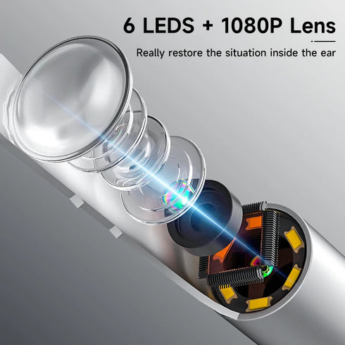 WIFI Visual Ear Sticks HD1080P 4.2MM Mini Camera Ear Pick Ear Spoon Ear Cleaner Wireless Endoscope Health Care Ear Wax Cleaning