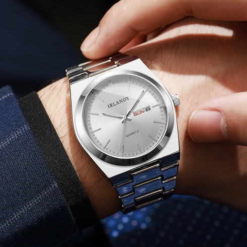 Luxury Men Business Watches Calendar Quartz Wristwatches For Mens Clock Reloj Hombre(Without Box)