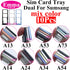 10Pcs Dual Card Phone Sim SD Card Tray For Samsung Galaxy A14 A24 A34 A54 A13 A23 A33 A53 A73 Sim Card Holder Adapter Drawer
