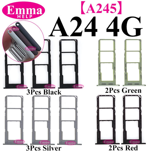 10Pcs Dual Card Phone Sim SD Card Tray For Samsung Galaxy A14 A24 A34 A54 A13 A23 A33 A53 A73 Sim Card Holder Adapter Drawer