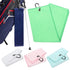 40*60CM Cotton High Water Absorption Microfiber Cleaning Towels Golf Towel with Carabiner Hook Cleans Clubs Golf Training Aids