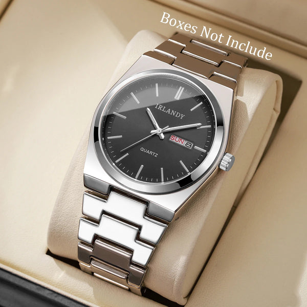 Luxury Men Business Watches Calendar Quartz Wristwatches For Mens Clock Reloj Hombre(Without Box)