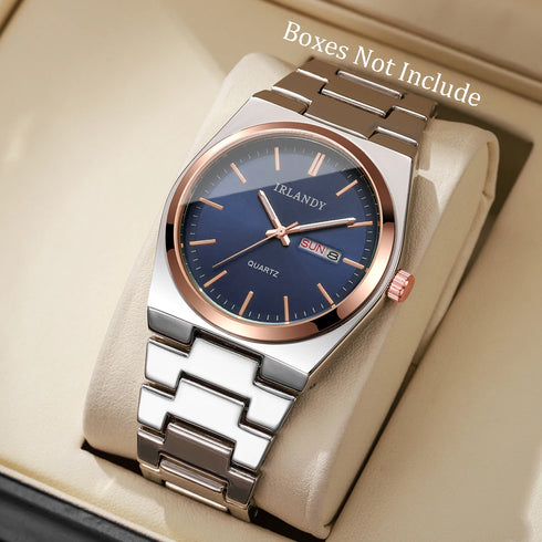 Luxury Men Business Watches Calendar Quartz Wristwatches For Mens Clock Reloj Hombre(Without Box)