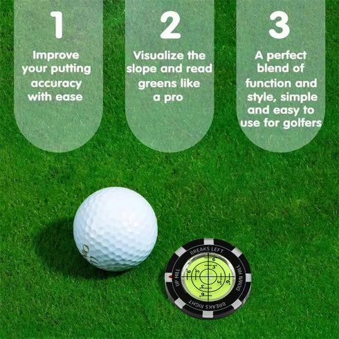 Golf Putt Ball Marker High Precision Round Green Reader Golfing Putting Aid Golf Slope Putting Reader 1PC JJ024