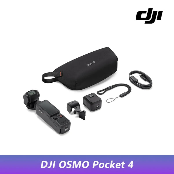 【2026 NEW】DJI Osmo Pocket 4 Pocket Gimbal Vlog Camera 1″ CMOS & 4K/240fps 3-Axis Stabilization 2× Lossless Zoom 107GB Built-in Storage 2" Rotatable Screen Video Camera for Photography New Original