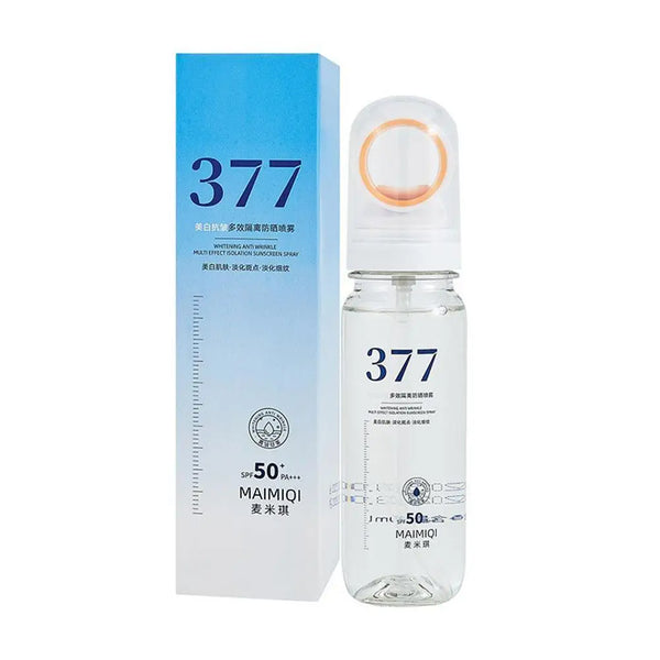 377 Sunscreen Spray SPF50+ Anti-aging Anti Wrinkle Moisturizing Whitening Sunscreen Spray Facial Body Neck Skin Care Spray 2025