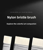 Oil Painting Nylon Pen Set Gouache Acrylic 1/3 Pcs Small/Medium/Large Sizes Flat Head Brush Wood Handle Painting Tools for Fine