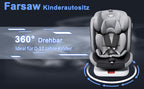 AP01 KL005 Child Seat 360° Baby Car Seat  Rotatable ISOFIX ,ECE R44/04,9-36 kg/0-12 Years, 5-Point Safety Belt, Child Car Seat