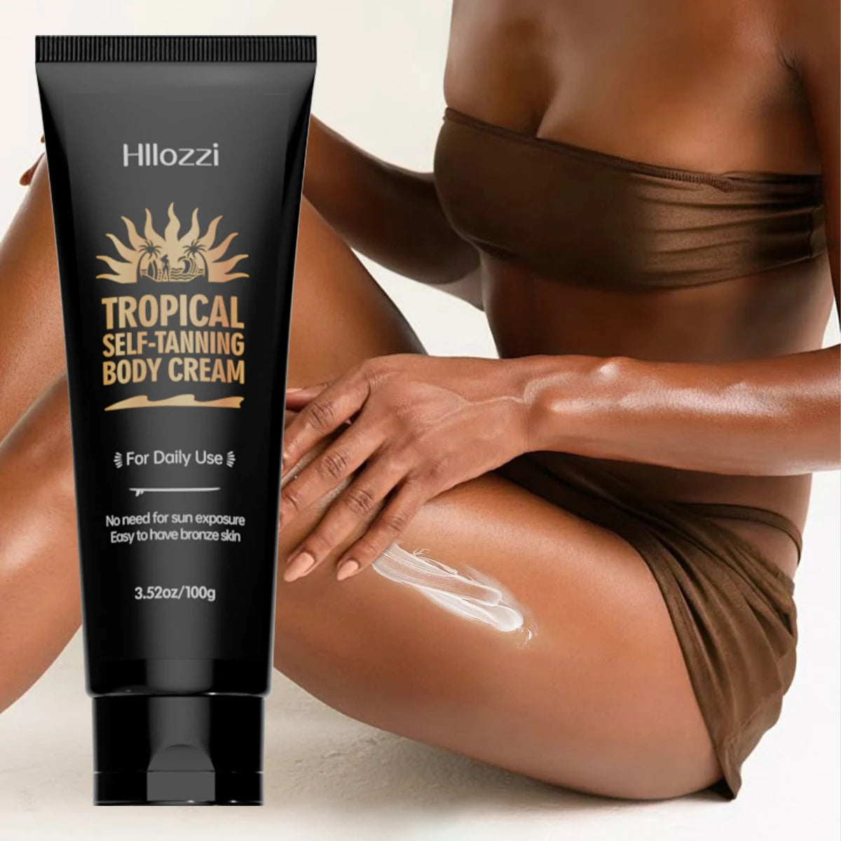 self-tanning lotion can be used on all parts of the face and body to hydrate and moisturize. faster and deeper tanning effects Main image