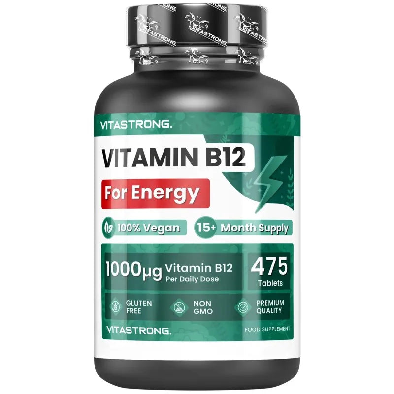 Vitamin B12 1000mcg Vegan, 475 Tablets, 1 per Day (Escort 15 + Months) B12 Vitamin for Energy, Fatigue and Immune System, Vit B12 High Quality Vitamin B 12 Cyanocobalamin Without GMOs Main image