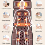 Electric Full Body Massage Mattress Shoulder Neck Waist Airbag Back Kneading vibration Massage CushionWith Heating Hand Control