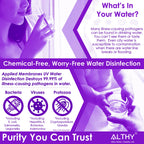 ALTHY UV Ultraviolet Water Sterilizer Purifier System Disinfection Filter Lamp + Flow Switch Control Stainless Steel 1GPM
