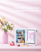 4L Multifunctional Mini Refrigerator Cosmetic Dormitory Fridge Control Use Countertop Portable Fridge Mirror 220V EU