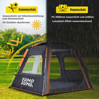 Instant Pop Up Camping Tent, Fully Automatic Tent, Outdoor Sunscreen Thickened Rainproof 3-4 Person Quick Open Camping Tent