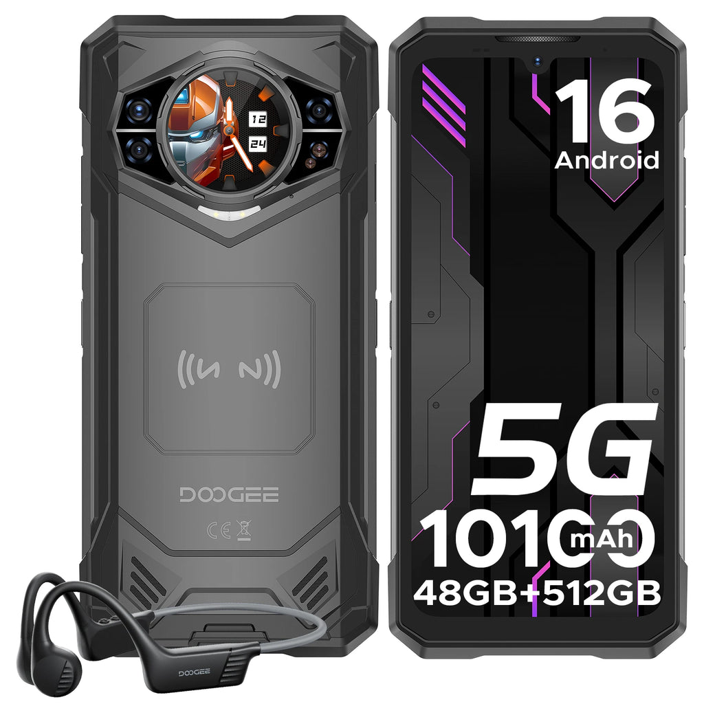 Globe Version DOOGEE S200 X 5G Rugged Phone 6.72" Dimensity 7050 1.32" AMOLED Rear Display 12GB 512GB 10100mAh Battery Phone