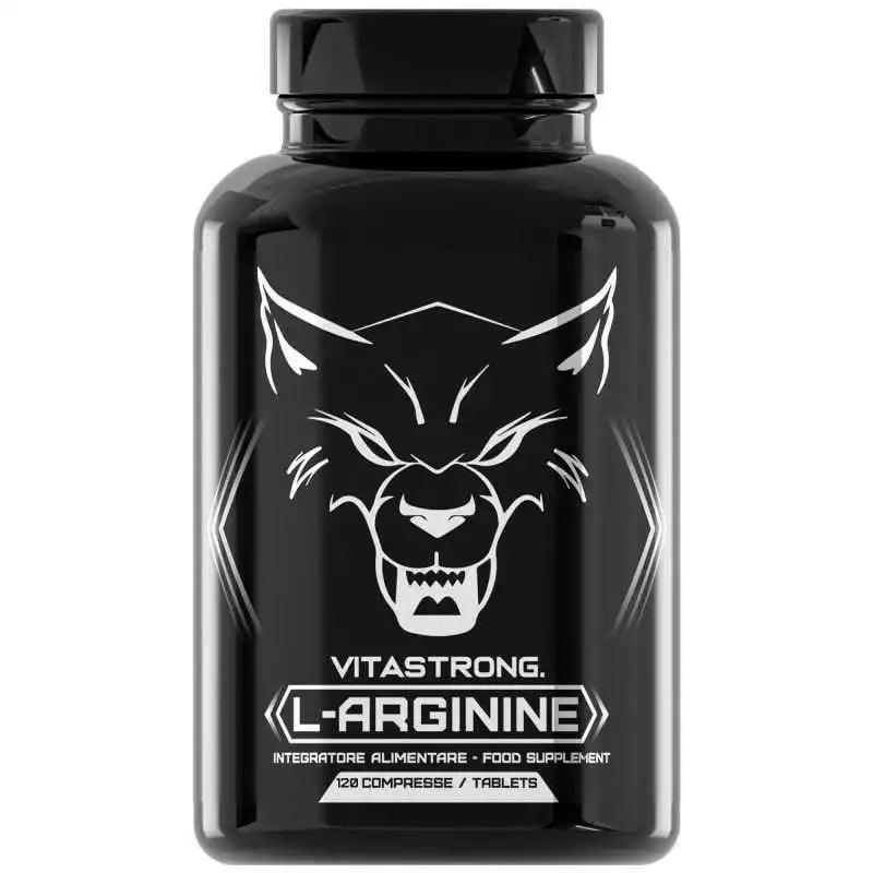 Arginine 4500mg + Vitamin B6 Vitastrong, 120 Tablets L-Arginine HCL High Dosage Kyowa Quality, L Arginine Pure Powder with Vit B6, Pre Workout Supplement Post Workout Gluten-No GMOs Main image