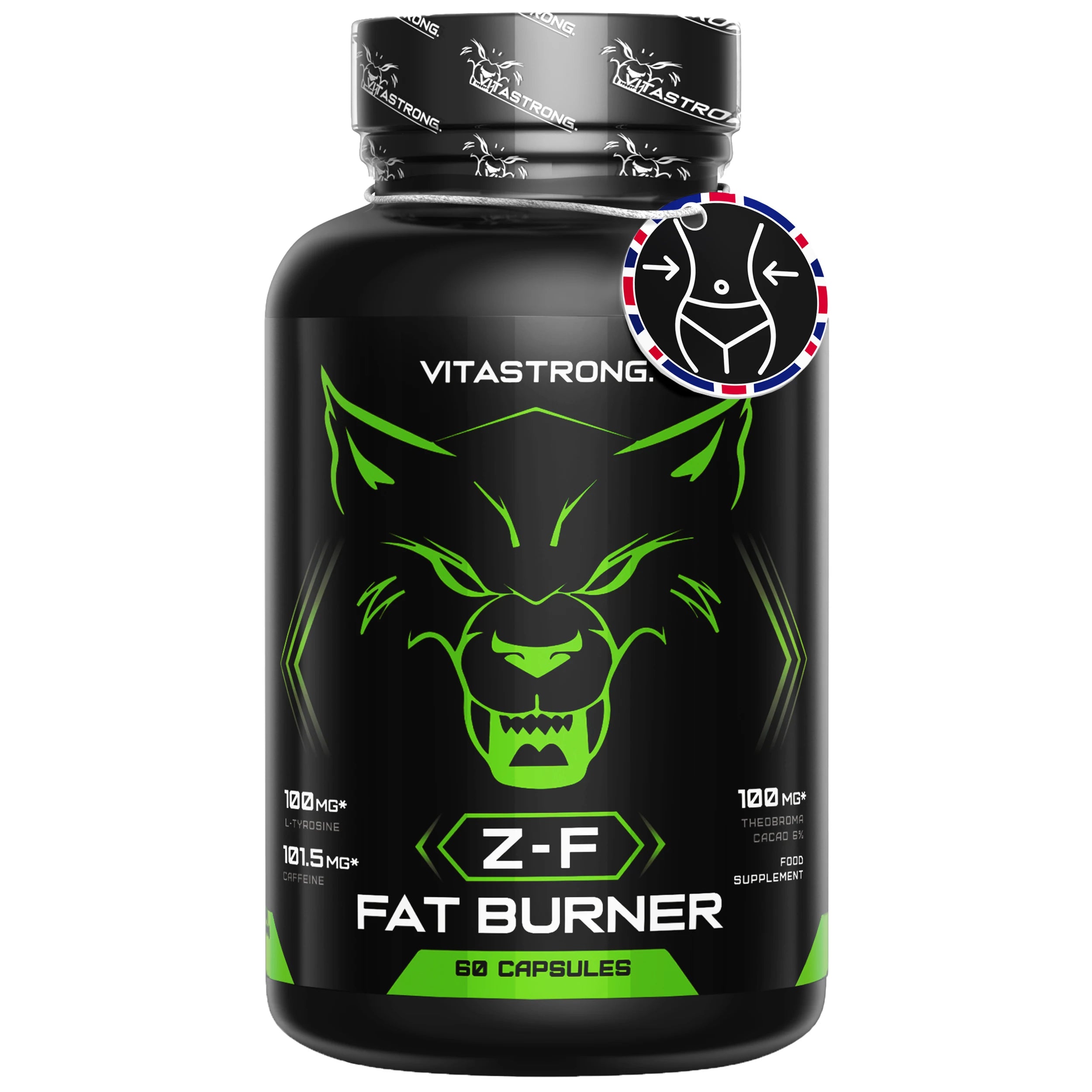 Fat Burner Z-F Vitastrag-Slimming Capsules, Fat Burn Supplement for Men and Women, Rhodiola Rosea, Chromium Picolinate, Caffeine, Chilli, Iodine, Vitamin B3 Pure Niacin Main image