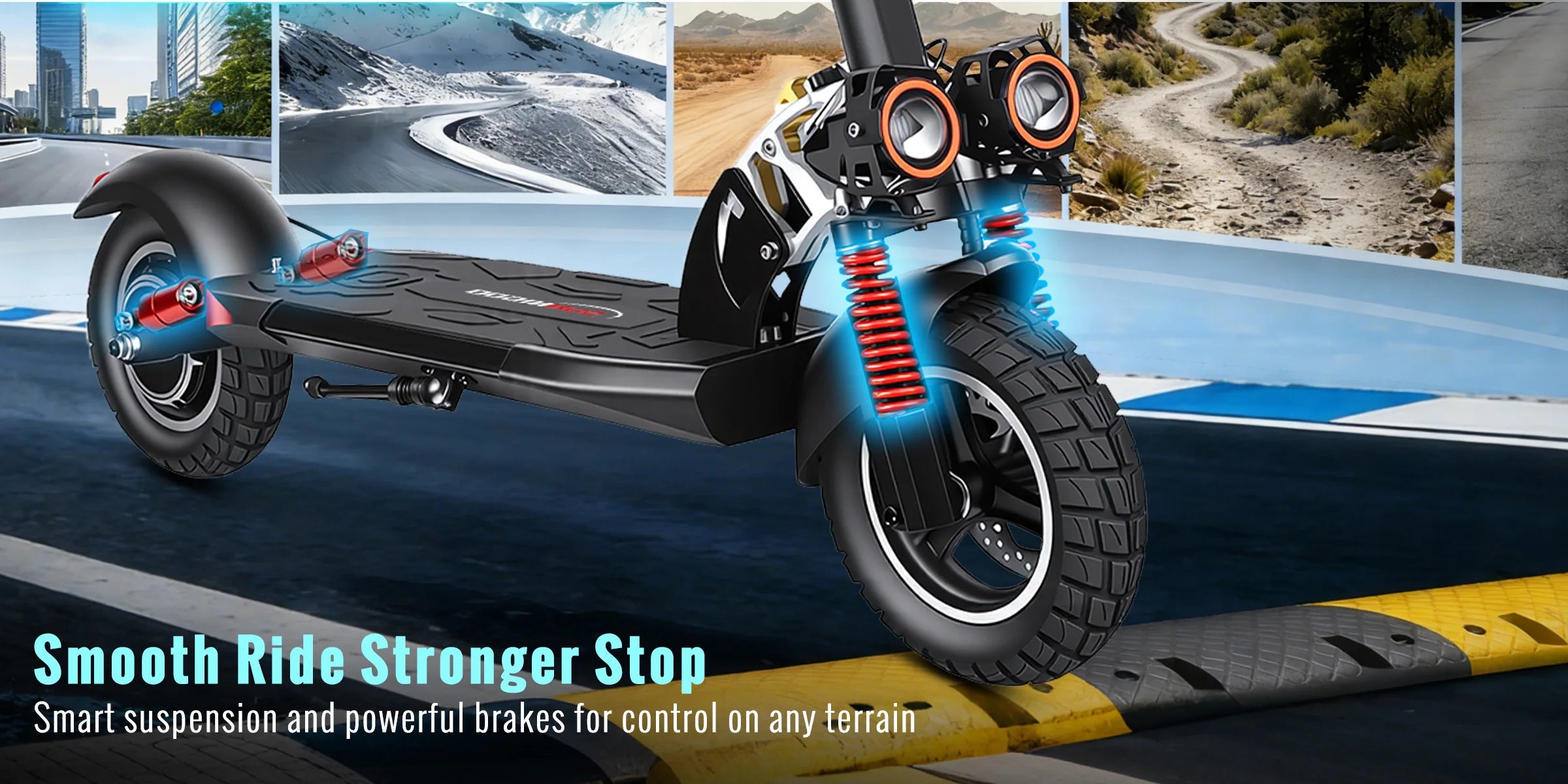 SUNNIGOO 800W Electric Scooter for Adults - 25km/h High Speed 45-55km Long Range 10" Off-Road Tires Folding Commuter E-Scooter