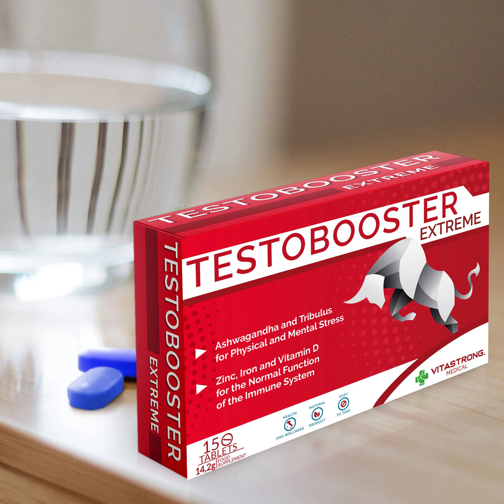 Testobooster Extreme-man Supplement, Ultra Strong Effect, Enhance Performance, Strength and Strength, 100% Natural and Safe, Pocket Pack