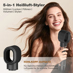 Professional 5-in-1 Hot Air Brush Set, Ionic Technology, 1200W Hair Dryer Styler Tool, 4 Heat Settings, 360° Swivel Cord
