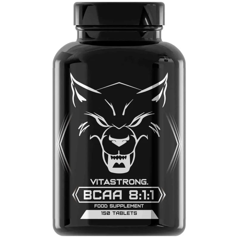 BCAA 8 1 1 Branched Amino Acids 5000mg with Vitamin B6, L Leucine, Isoleucine, Valine, Essential Amino Acids and Vitamins B6, Pre Workout, Intra Workout, Post Workout, 150 BCAA Tablets Vitastrong Main image