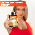 Vitamin D3 2000 IU 50mcg High Dosage, 1 per Day, 450 Tablets D3 Vitamin Cholecalciferol (15 + Months), Immune System, Bones, Toughes, Muscles, Supplement Vit D Premium Quality Vitastrong