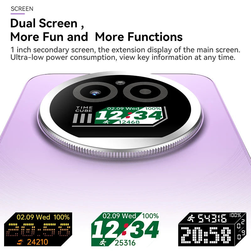IIIF150 Action A5Pro Phone Android 15 Go Smartphone 12GB RAM 256GB ROM 6.8inch HD+ HAA Display Dual Screen Design 5100mAh Batter