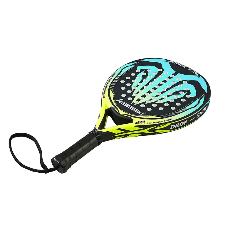 Kawasaki Padel Tennis Carbon Fiber Soft EVA Face Tennis Paddle Racquet Racket with Padle Bag Cover Power Beach Tennis Paddle