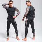 Man Compression Sports Suit Quick Drying Perspiration Fitness Training MMA Kit Rashguard Male Sportswear Jogging Running Clothes