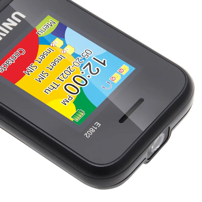 UNIWA E1802 GSM Senior Push-button Phone Long Standby Big Buttons Loud Sound FM Radio Dual Sim Unlocked Cellphone