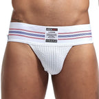 JOCKMAIL sexy men underwear jockstrap homme mens jockstrap underwear man thong jockstrap gay jock strap cotton Breathable white
