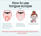 Y-Kelin Tongue Scraper Oral  Cleaner Brush Fresh Breath Cleaning Coated  Toothbrush  Hygiene Care Tools