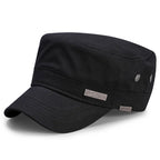 Spring Big Head Man Large Size Army Flat Cap Men Summer Cotton Plus Size Mesh Military Hat 55-60cm 60-65cm