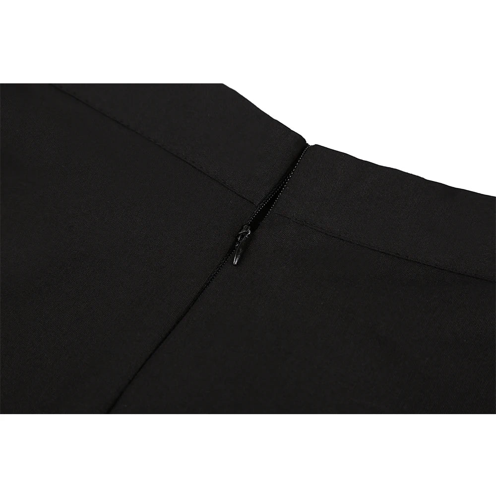 Women's Runway Cotton Retro Vintage Skirt Black Faldas High Waist A Line Rockabilly Jupe 50s Swing Umbrella Skirts Pin Up Skater