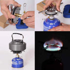 Windproof Camping Gas Stove Portable Foldable Backpack Electronic Stove Head Outdoor Cooking Picnic HikingMountaineering Camping