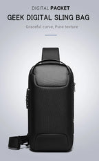 BANGE Hot Chest Bag New Anti-thief Men Crossbody Bag Waterproof Shoulder Bags USB Charging Short Trip For Male Travel Pack