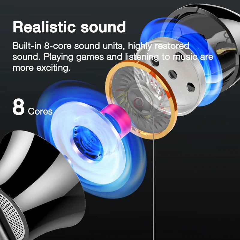 EARDECO 8 Cores Wired Headphones Earphones Bass In-ear Headphone with Mic Earphone Earbuds Mobile Phone Headset Dynamic Stereo