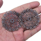 10Pcs Connectors Pendants Butterfly Filigree Flower Wraps Metal Crafts For Embellishments Scrapbooking Jewelry DIY Accessories